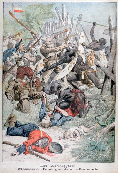 Massaker an einer deutschen Garnison in Damaraland, Südwestafrika, 1903 von Unbekannt