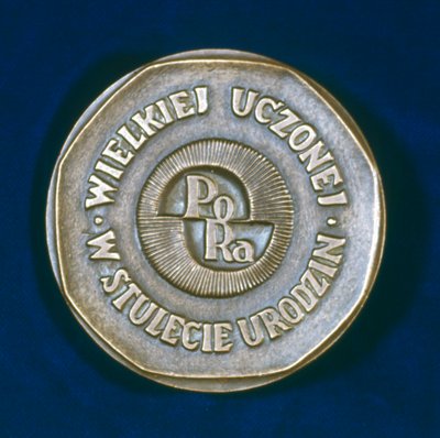 Medaille zur Erinnerung an Marie Sklodowska Curie, polnisch-französische Physikerin, 1967 von Unbekannt