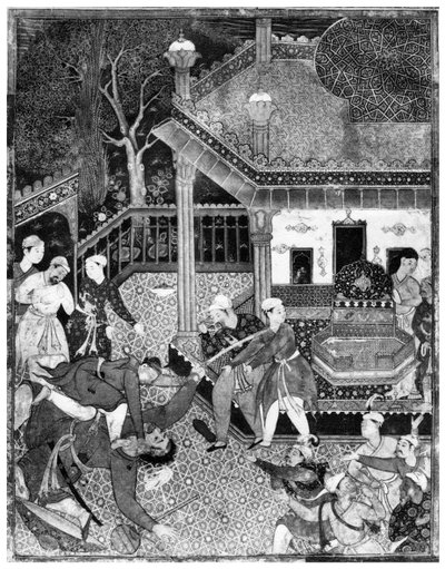 Miniatur aus dem Dastan e-Amir Hamza, um 1500-1958 von Unbekannt