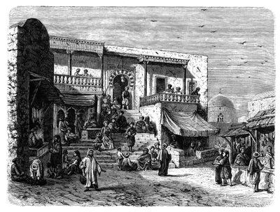 Maurisches Kaffeehaus in Sidi Bou Said, Tunis, ca. 1890 von Unbekannt