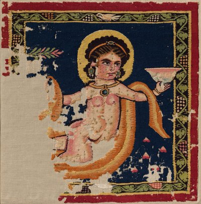 Nereide Meeresnymphe von einem Wandbehang, späte 300er - 400er Jahre von Unbekannt