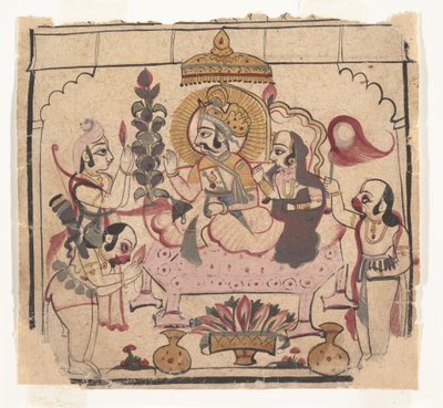 Seite aus einem verstreuten Ramayana: Geschichte von Rama, ca. Mitte des 18. Jahrhunderts von Unbekannt