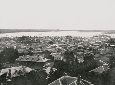 Panoramablick von den Hügeln, Auckland, Neuseeland, 1895 von Unbekannt
