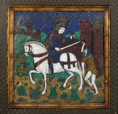 Plakette mit St. Martin und dem Bettler, Französisch von Unbekannt
