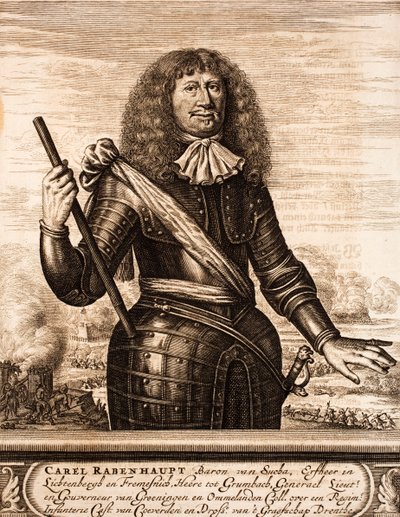 Porträt von Carl von Rabenhaupt 1602-1675 Aus: Schauplatz des Krieges, 1675 von Unbekannt