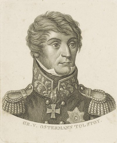 Porträt von Graf Alexander Iwanowitsch Ostermann-Tolstoi 1772-1857, um 1800 von Unbekannt