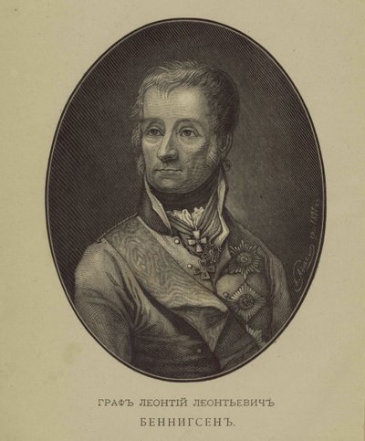 Porträt von Graf Levin Leonty August Theophil von Bennigsen 1745-1826 von Unbekannt