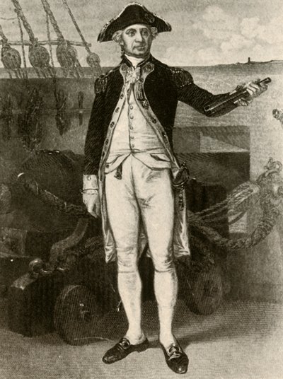 Porträt von Paul Jones, Kommodore der United States Navy, um 1780, 1937 von Unbekannt