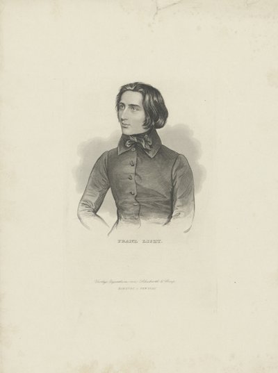 Porträt des Komponisten Franz Liszt 1811-1886, 1840-1850 von Unbekannt