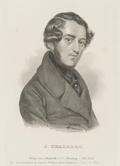 Porträt des Pianisten und Komponisten Sigismund Thalberg, um 1850 von Unbekannt