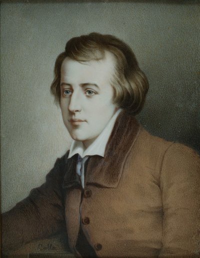 Porträt des Dichters Heinrich Heine 1797-1856, ca. 1825 von Unbekannt