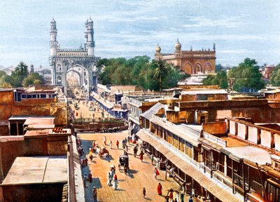 Haupteingangsstraße, Hyderabad, Indien, frühes 20. Jahrhundert von Unbekannt