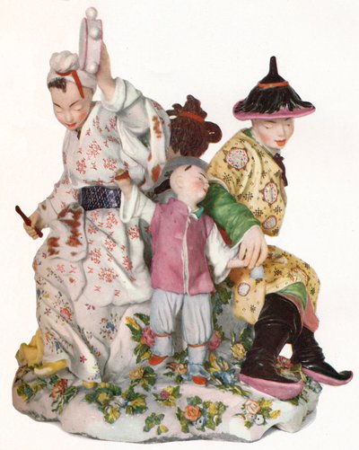 Seltene und außergewöhnlich große und wichtige Chelsea-Gruppe der Roten Anker-Periode, um 1752, 1923 von Unbekannt