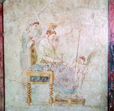 Römische Wandmalerei von Aphrodite, Eros und einer der Grazien, 1. Jahrhundert von Unbekannt