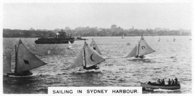 Segeln im Hafen von Sydney, Australien, 1928 von Unbekannt