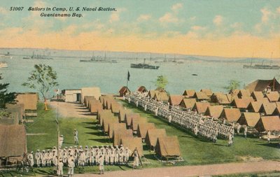 Matrosen im Lager, US-Marinestation, Guantanamo Bay, um 1911 von Unbekannt