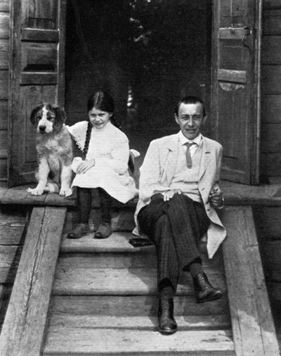 Sergei Rachmaninow, russischer Komponist, Pianist und Dirigent, Ivanovka, Russland, 1913 von Unbekannt