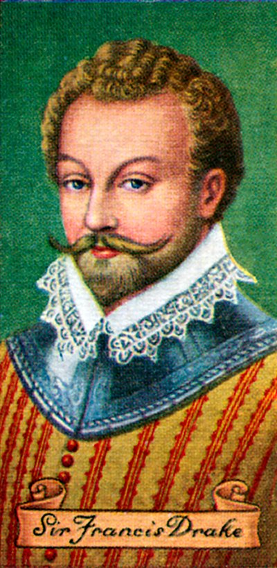 Sir Francis Drake, aus einer Serie von Zigarettenkarten, 1935 von Unbekannt