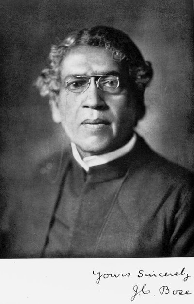 Sir Jagadis C Bose, indischer Physiker und Botaniker, ca. 1920 von Unbekannt