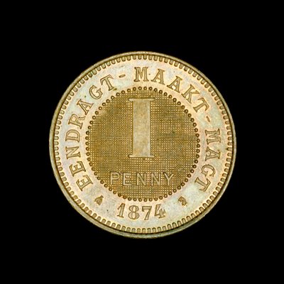 Südafrikanische 1-Penny-Münze von Unbekannt