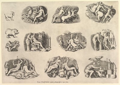 Speculum Romanae Magnificentiae: Themen nach der Antike..., ausgeführt ca. 1550-77, gedruckt nach 1577 von Unbekannt