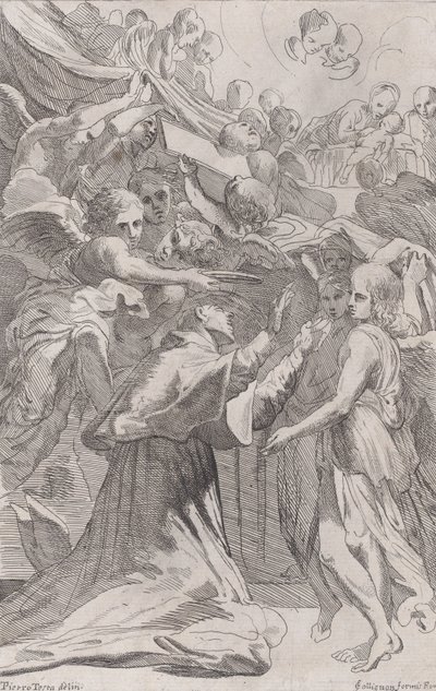 St. Carlo Borromeo umgeben von Engeln von Unbekannt