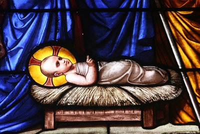 Glasfenster: Geburt Christi, Genf, Schweiz von Unbekannt