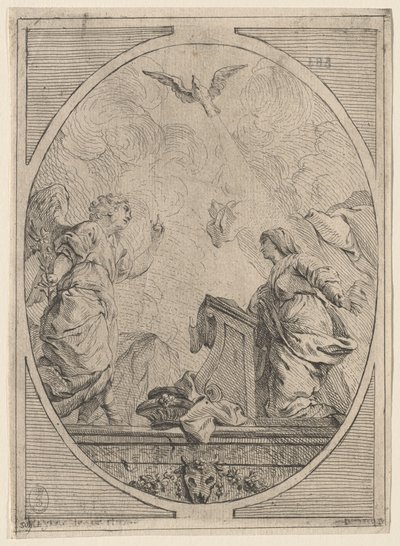 Die Verkündigung, ca. 1730 von Unbekannt