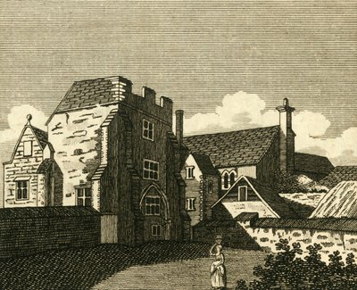 Der Große Saal des Erzbischöflichen Palastes in Canterbury, ca. 1786 von Unbekannt