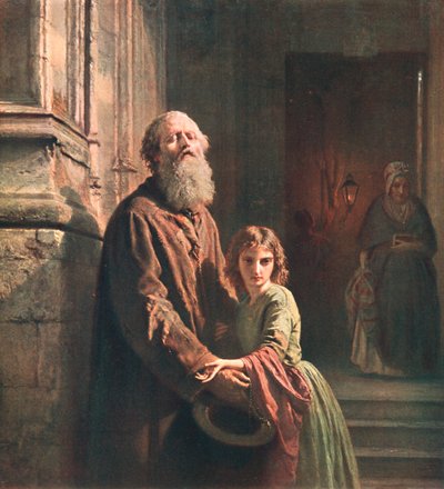 Der blinde Bettler, 1853, ca. 1902 von Unbekannt