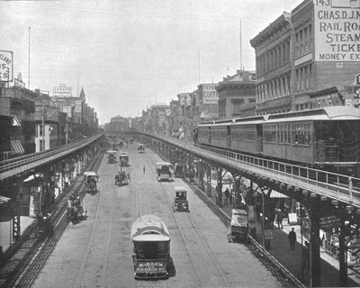 The Bowery, Blick nach Norden, New York, USA, um 1900 von Unbekannt