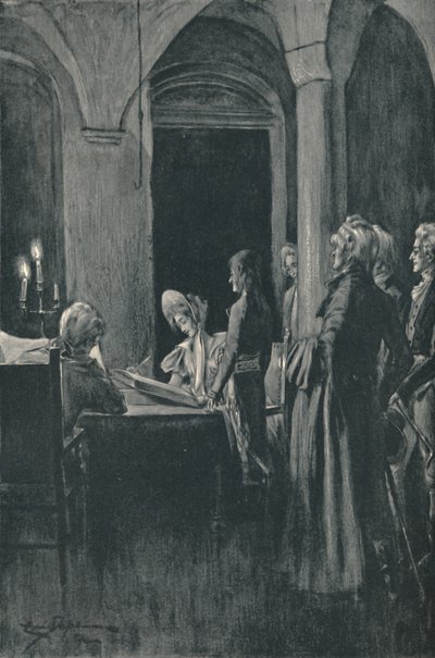 Die standesamtliche Trauung von Napoleon und Josephine, 9. März 1796, 1896 von Unbekannt