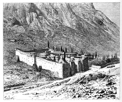 Das Kloster der Heiligen Katharina, Berg Sinai, Ägypten, 1895 von Unbekannt