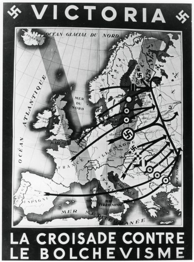Der Kreuzzug gegen den Bolschewismus, Vichy-französisches Propagandaplakat, 1941 von Unbekannt