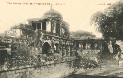 Der Tauchbrunnen bei Niyamudddins - Delhi von Unbekannt