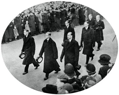 Der Herzog von York und seine Brüder in der Trauerprozession von König Georg V von Unbekannt