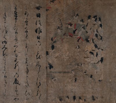 Der Kaiser beim Pferderennen: Episode aus der Geschichte von Eiga Eiga Monogatari, ca. 1200 von Unbekannt