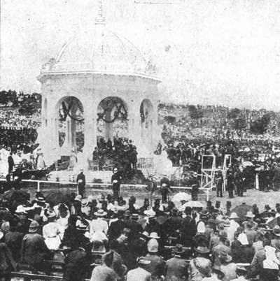 Die Föderation von Australien, 1901...Unterzeichnung des Eides durch Lord Hopetoun in Sydney..., 1901 von Unbekannt