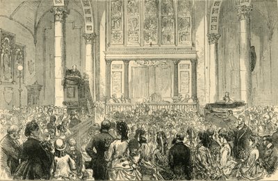 Die Blumenpredigt in der St. Catherine Cree Kirche, ca. 1872 von Unbekannt