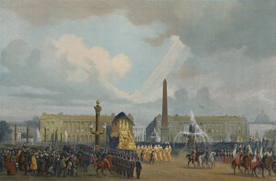 Der Trauerzug Napoleons auf dem Place De La Concorde, 15. Dezember 1840 von Unbekannt