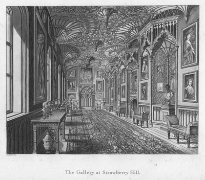 Die Galerie in Strawberry Hill, um 1792 von Unbekannt