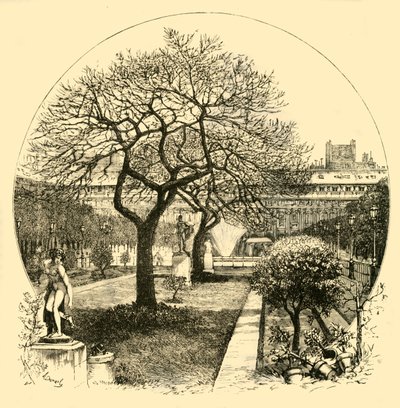 Die Gärten des Palais Royal, Paris, 1890 von Unbekannt