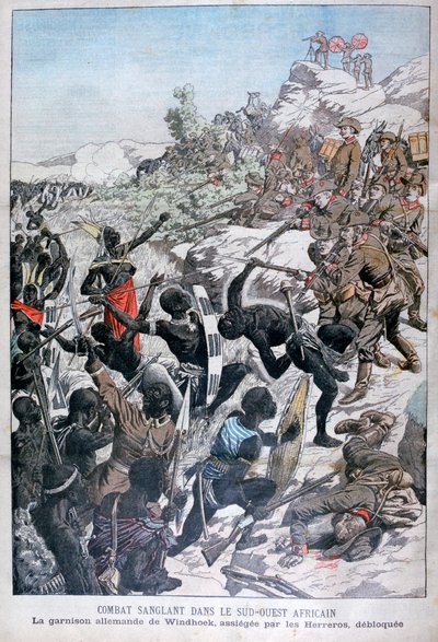 Die deutsche Garnison von Windhoek, belagert von den Herero, Südwestafrika, 1904 von Unbekannt