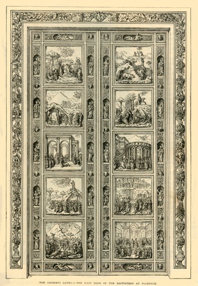 Die Ghiberti-Tore - Die Osttür des Baptisteriums in Florenz, 1882 von Unbekannt