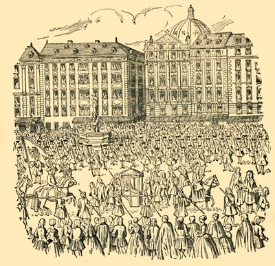 Die großen Adligen Ungarns leisten Maria Theresia den Treueeid...im Jahr 1740, ca. 1930 von Unbekannt
