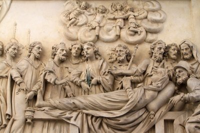 Das Leben der Jungfrau, Das Haus der Jungfrau, Santa Casa, Replik des Heiligen Hauses, Kirche Unserer Lieben Frau von Loreto, Prag, Tschechische Republik von Unbekannt