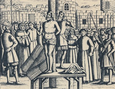 Das Martyrium von Meister William Tindall in Flandern bei Schloss Vilvord, 1563, 1947 von Unbekannt