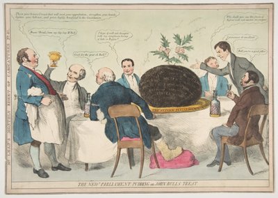 Das neue Parlamentspudding oder John Bulls Leckerbissen (ca. 1832) von Unbekannt