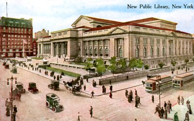 Die neue öffentliche Bibliothek, New York, USA, 1910 von Unbekannt