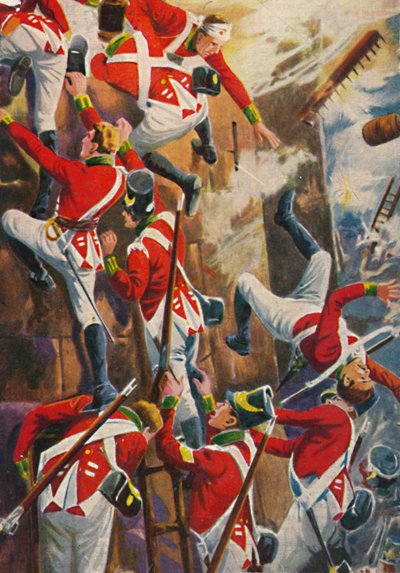 Die Northumberland Fusiliers. Erstürmung der Festungsanlagen von San Vincente von Unbekannt